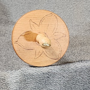 Drop Spindle - beech  - Top Whorl - Spindle