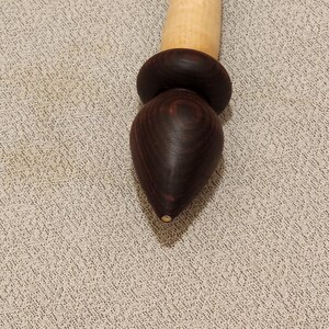Drop Spindle -  Russian drop spindle - support spindle - Colorwood  and  birdseye maple