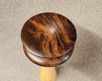 Drop spindle -  support lap bowl -   Figured Walnut and pine  support bowl