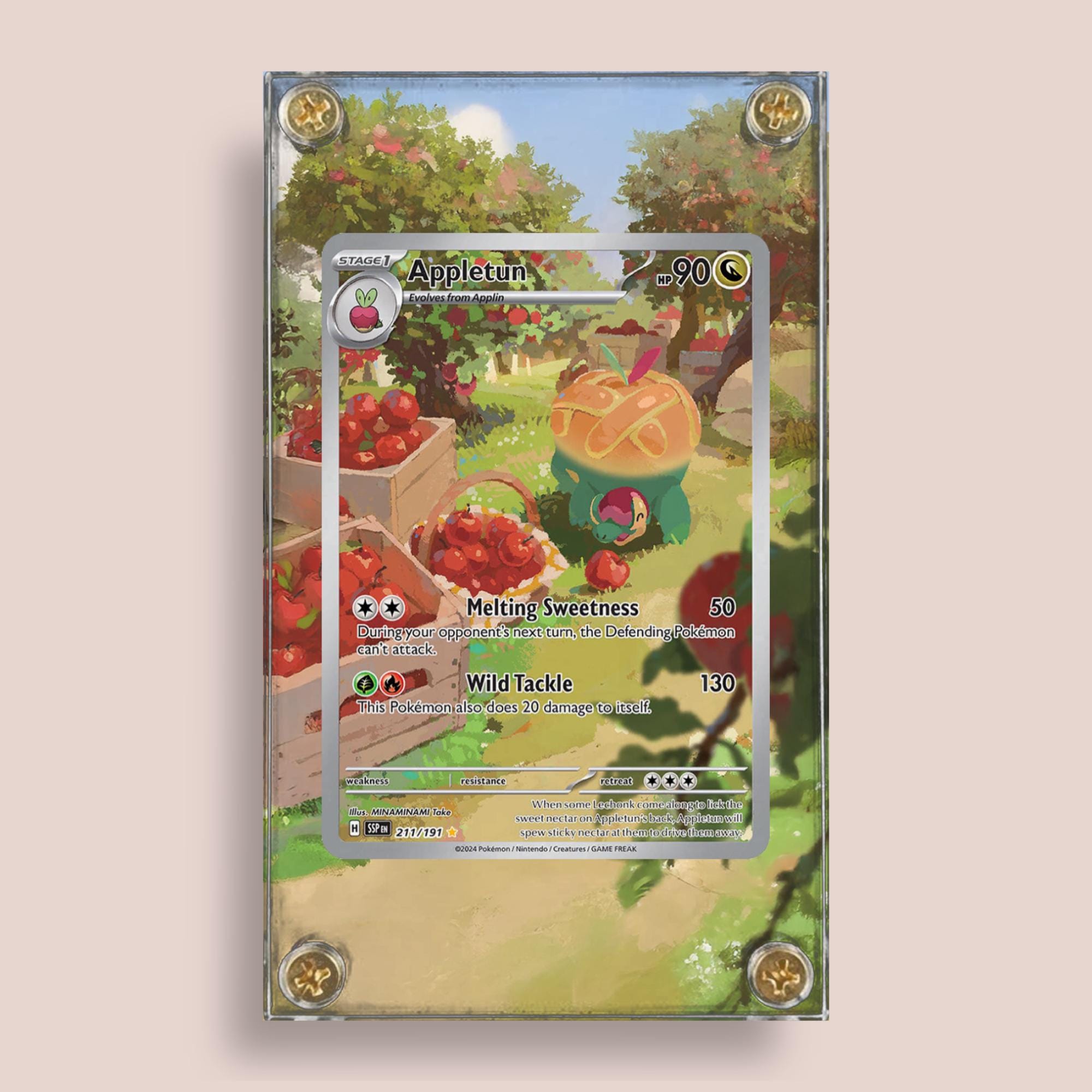 Appletun 211/191 Surging Sparks | Custom Pokmon Artwork Display Slab Appletun 211/191 Surging Sparks | Custom Pokmon Artwork Display Slab