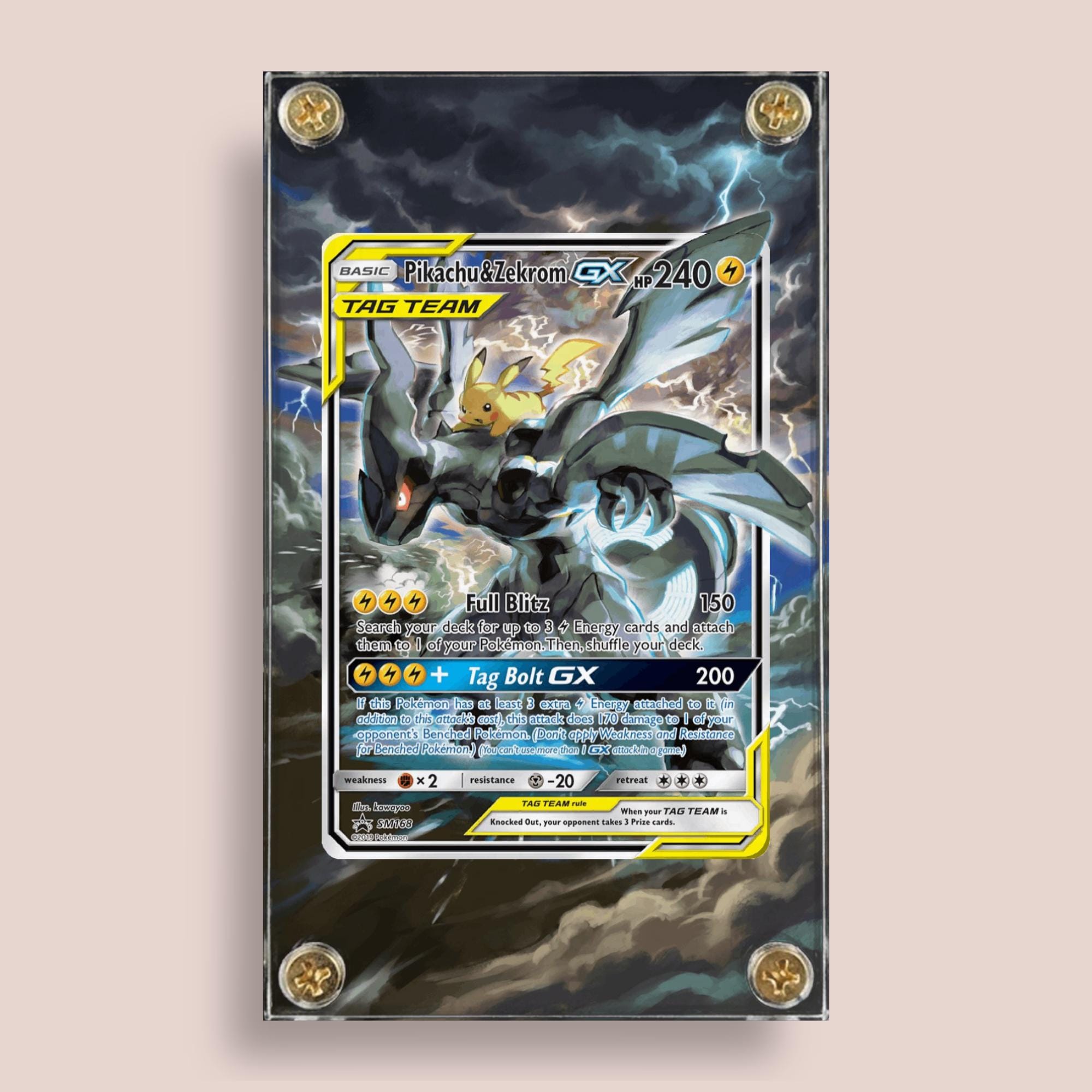 Pikachu and Zekrom GX SM168 Sun and Moon Promo | Custom Pokémon