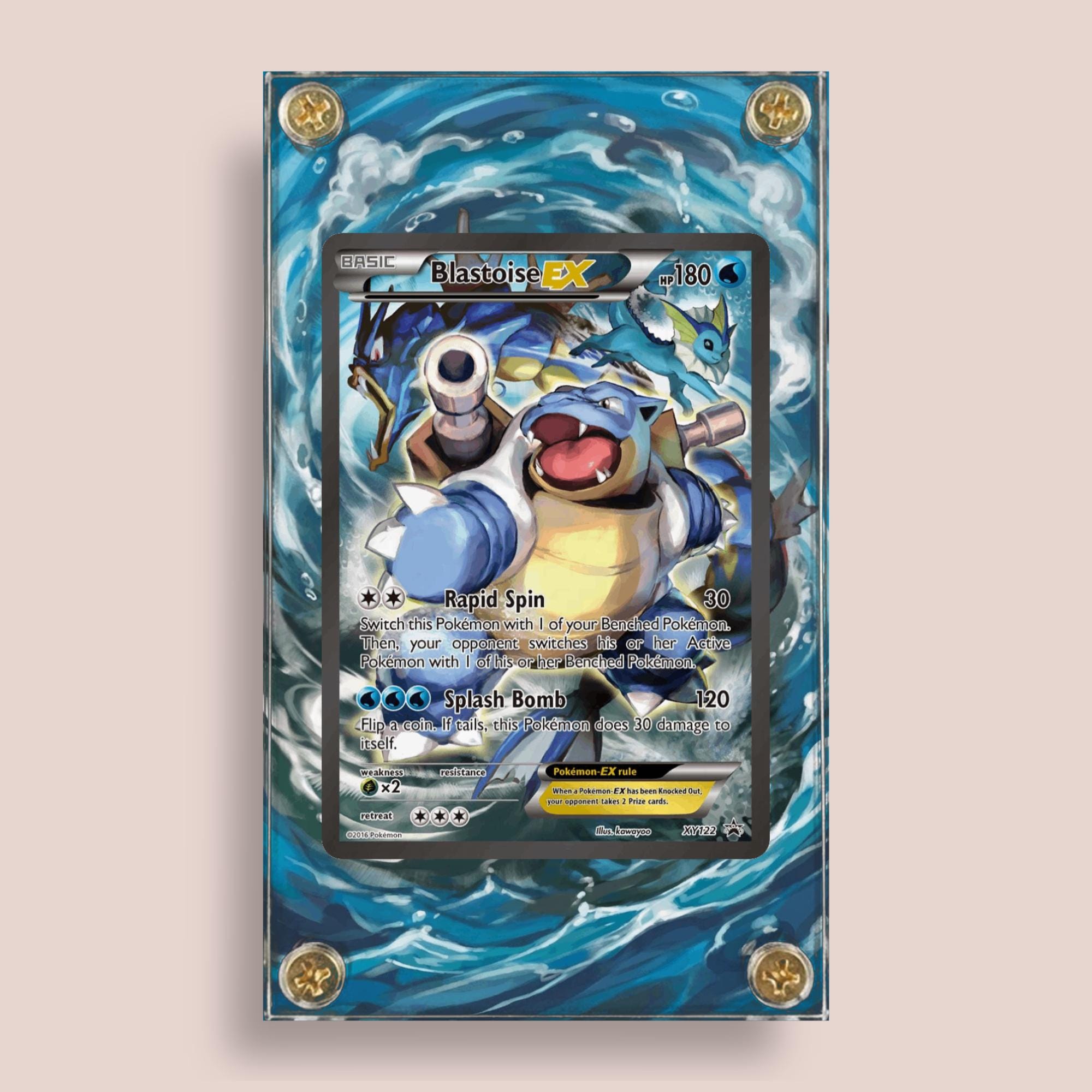 Blastoise EX XY122 XY Promo | Custom Pokémon Artwork Display Slab