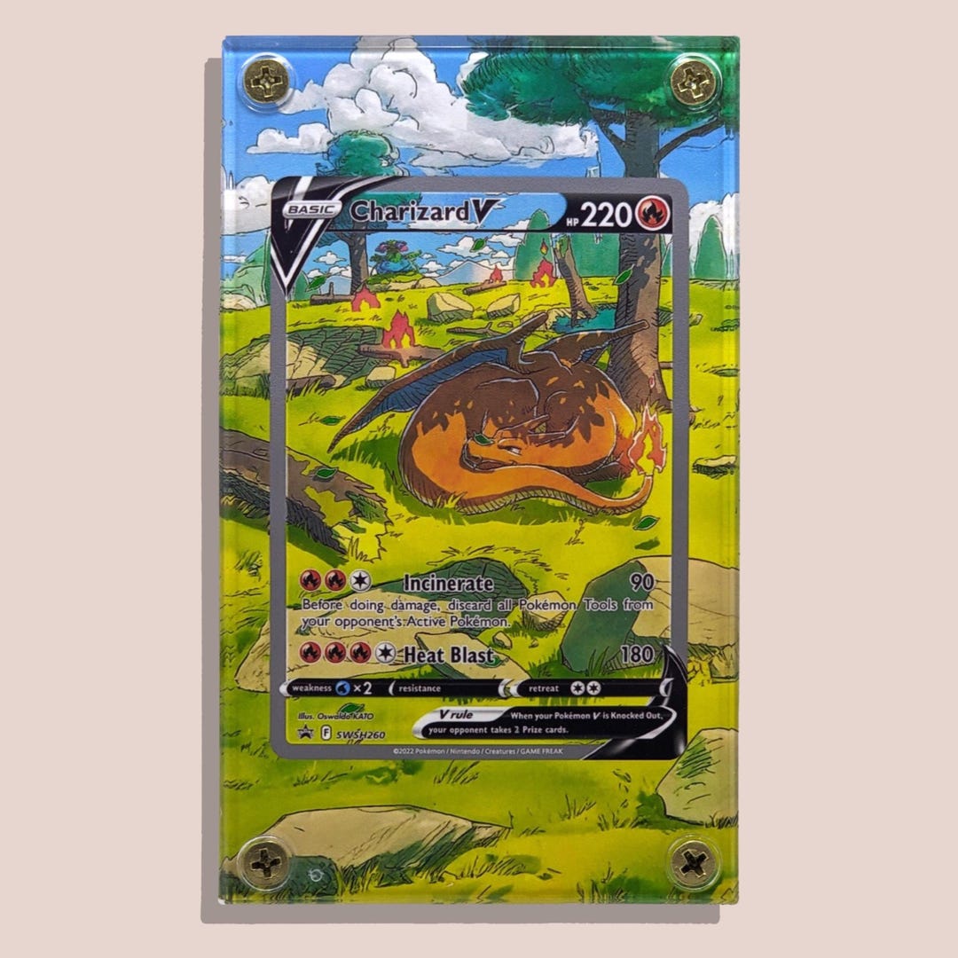Charizard V SWSH260 Sword & Shield Promo | Custom Pokmon Artwork Display Slab - Etsy Charizard V SWSH260 Sword & Shield Promo | Custom Pokmon Artwork Display Slab - Etsy