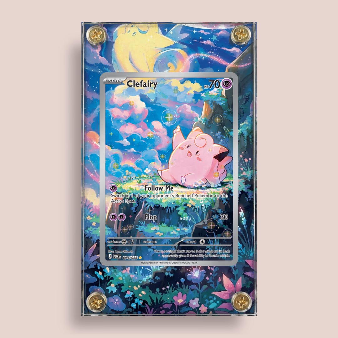 Clefairy 94/088 Perfect Order | Custom Pokémon Artwork Display Slab - Etsy