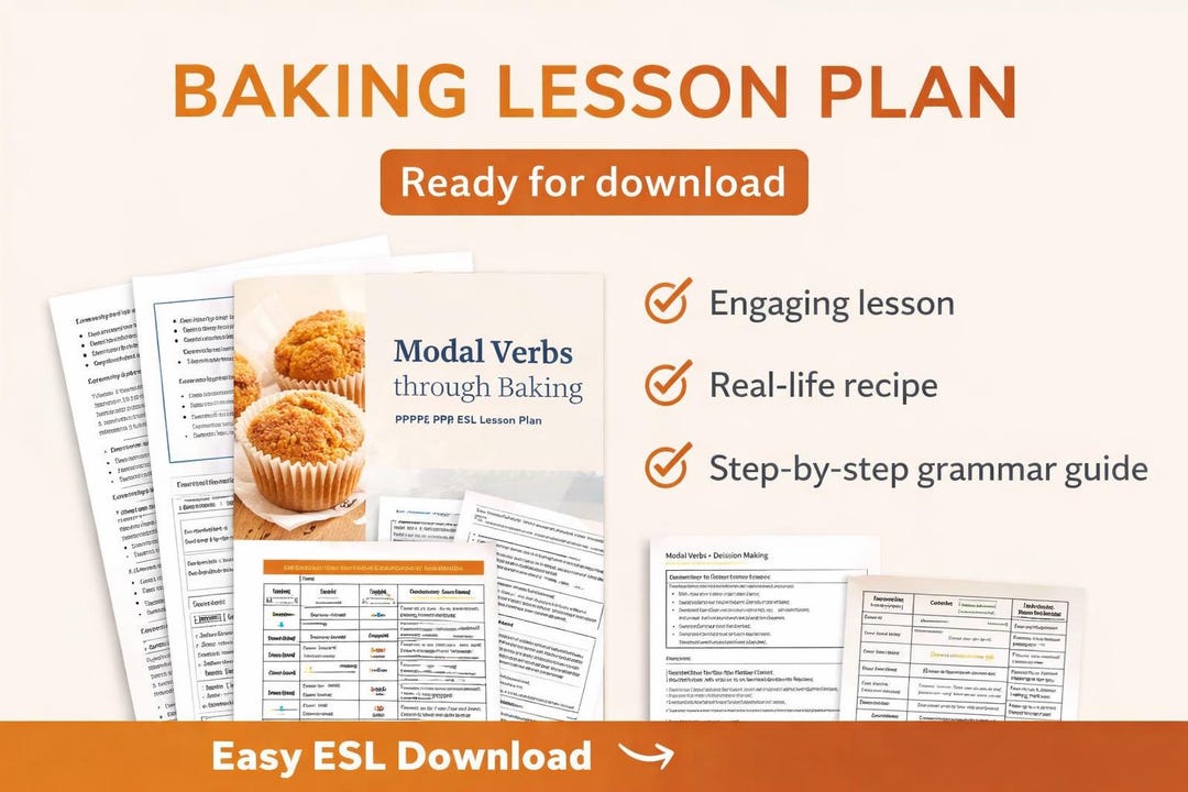 ESL Lesson Plan - Modal Verbs & Baking - Etsy