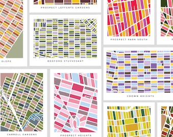 Brooklyn Neighborhood Print Postcards - Set of 12