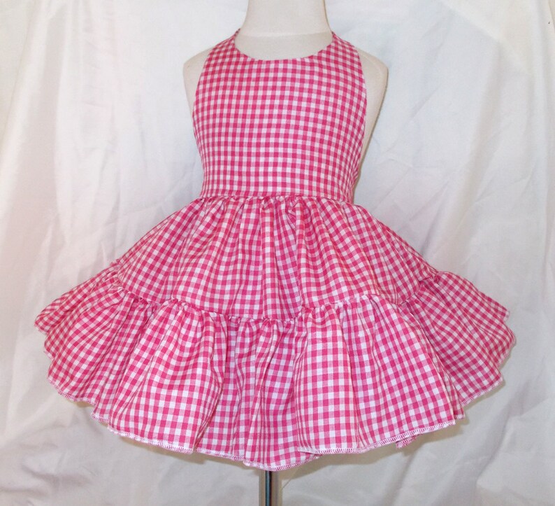 pink gingham sundress