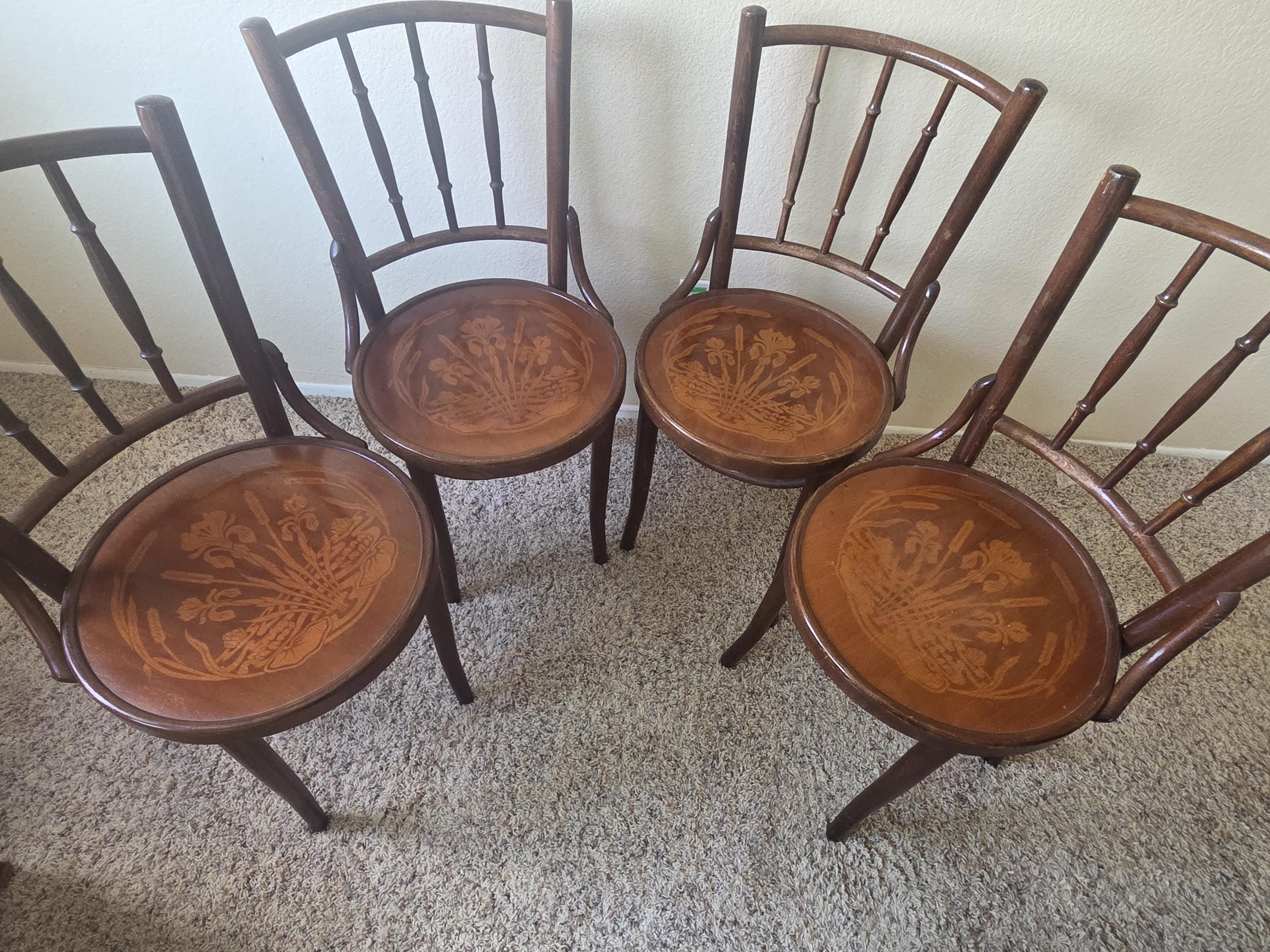 Rare Antique 1920's Mudson J. & J. Kohn Bentwood Thonet Bistro