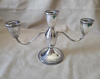 Vintage Duchin Sterling Silver Candelabras, 3-arm Candle Holders