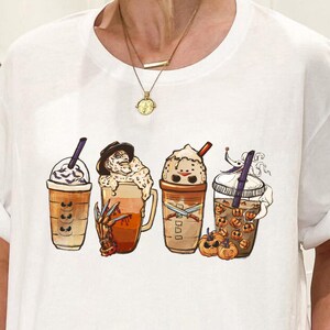 Skeleton Coffee PNG Halloween Retro Spooky Season Skeleton Pumpkin Coffee Funny Trendy T Shirt Digital Files Instant Download