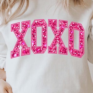 XoXo PNG Glitter rose rétro Saint-Valentin Sublimation amour Xoxo Kiss Me Heart T-shirt tendance Vibes fichiers numériques Téléchargement instantané