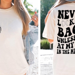 Never Looking Back Unless It&#39;s At My Ass SVG PNG Sarcasm Adult Ass Funny Retro Wavy Trendy T Shirt Digital Files Instant Download