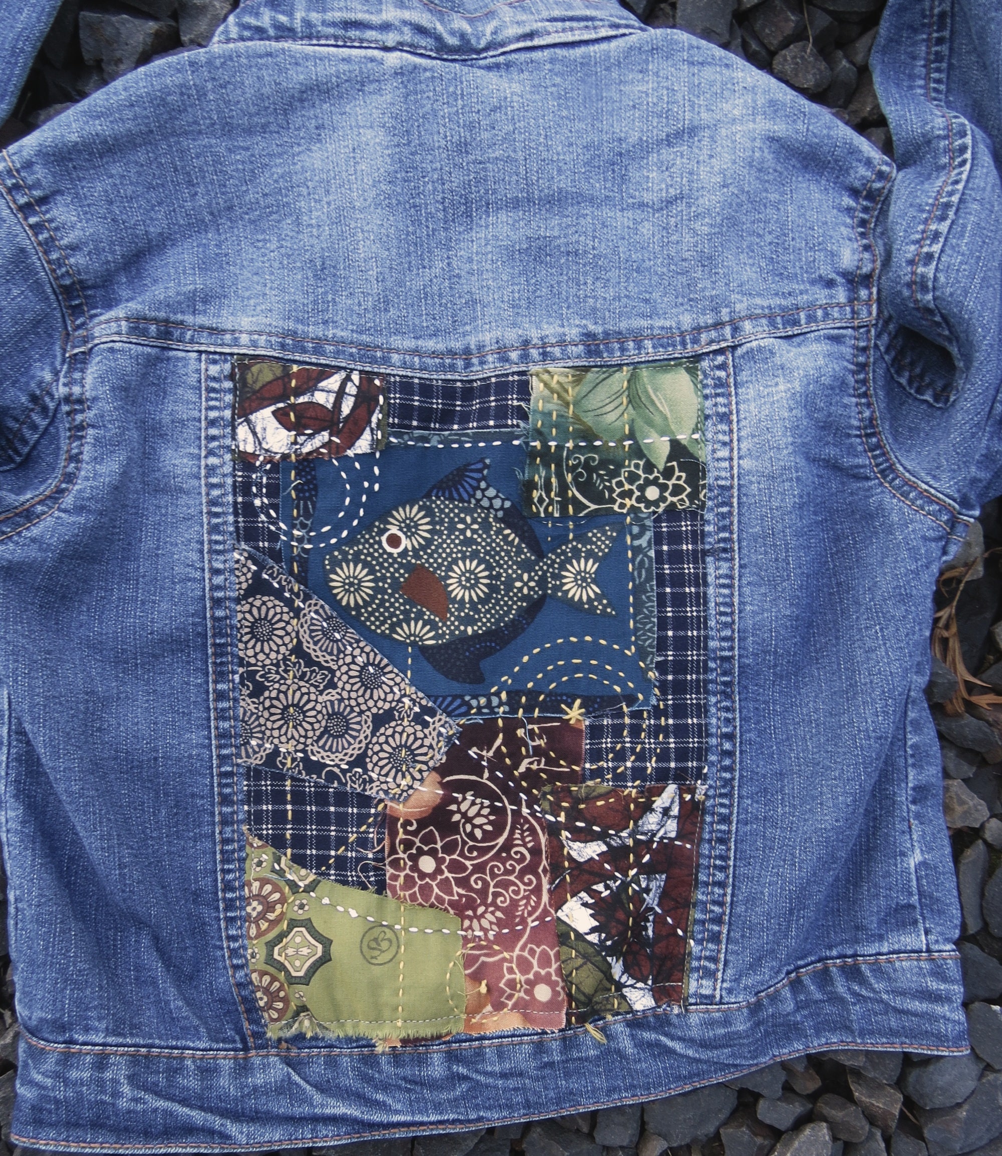 【SATIIIZ】Le So Carpenter Patch Denim Jacket SATIIIZ】Le So Carpenter Patch Denim Jacket