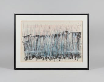 Pintura impresionista abstracta francesa de mediados de siglo
