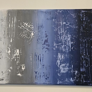 Modern Abstract Textured Acrylic Artwork 9 x 12 inch