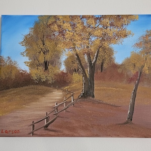 The Magic of Fall Original Oil Paining Bob Ross Style 11x14 inch