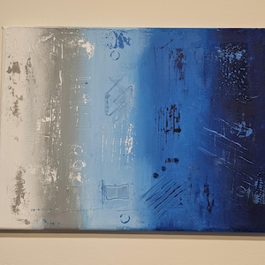Modern Abstract Textured Acrylic Artwork 9 x 12 inch