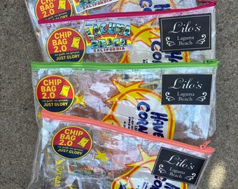 HAVE'A CORN CHIPS, zipper bag, UpCycled, Laguna Beach Original