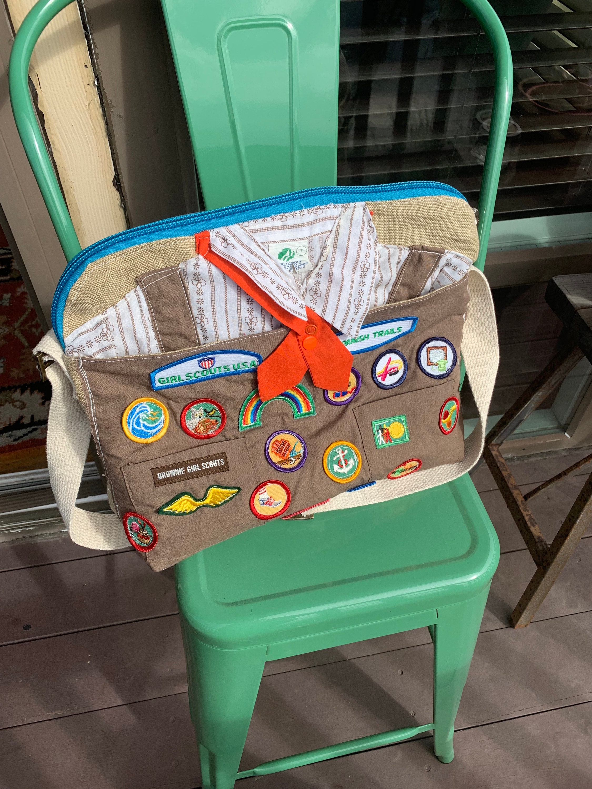 Girl Boy scout bag made out of YOUR OWN Uniform Made to Order Etsy