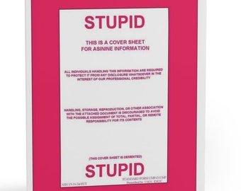Funny Secret Cover Sheet Greeting Cards, Intelligence Professional Card Set
