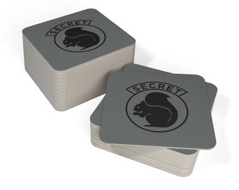 Secret Squirrel Coasters for Intelligence, Government, Military, or Spy Enthusiasts