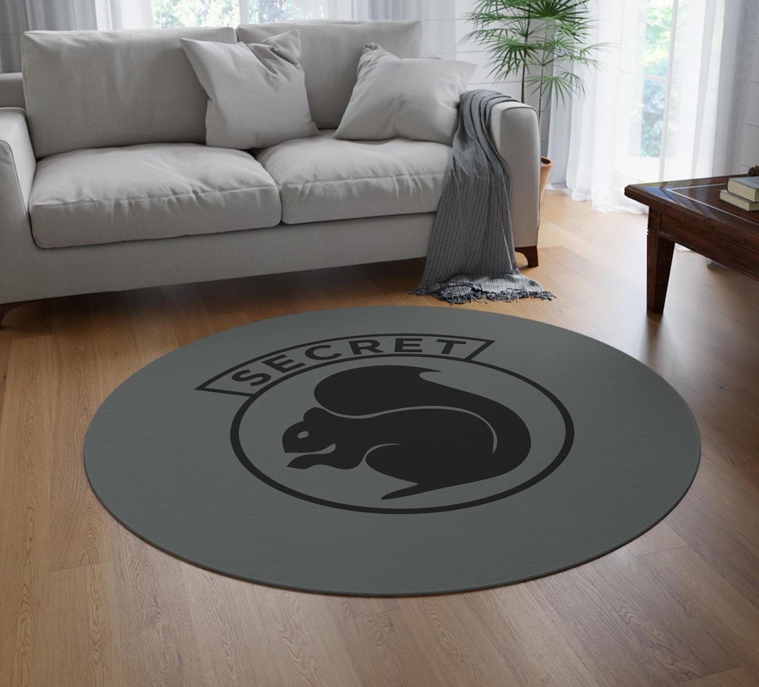 Mi6 Rug Round Rug - Secret Squirrel Rug for Intelligence, Government, Military ...