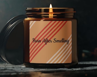 Burn Bag Soy Candle: Funny Home Decor Gift in Amber Jar