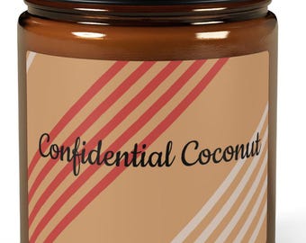 Vela com aroma de coco Confidential: presente divertido para decoração de casa