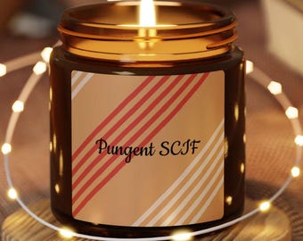 Pungent SCIF Soy Candle: Funny Home Decor, Secret Santa Gift