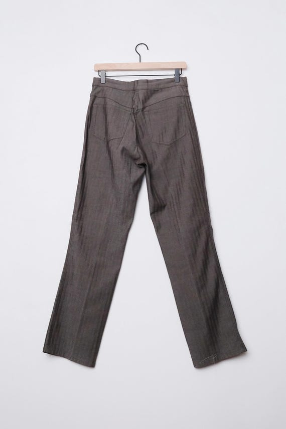 Faded Glory Mid Rise Brown Herringbone Bootcut Pa… - image 2