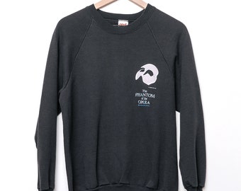 Phantom of the Opera Black Sweatshirt 50/50 Blend Soft 80's S/M