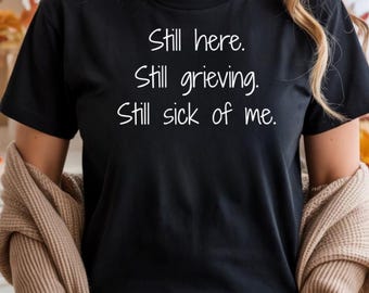 Camiseta de Conscientização sobre o Luto, Unissex, Algodão Pesado, Roupa de Apoio ao Luto