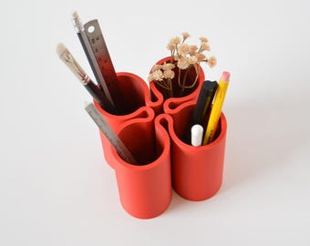 Modern Pencil Holder, Sustainable Pen Cup, Minimalist Desk Organizer, Home Office Accessory