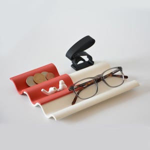 Wave Catch-All Tray Set, Desk Organizer, Sustainable desk tray for jewelry, keys, glasses, pens, catchall organizer, Gift desk accessories