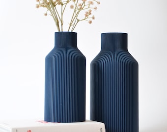 Ribbed Vase With Removable And Washable Waterproof Insert, Modern Minimalist Home Decor, Centerpiece