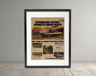 Original 1978 Plymouth Arrow Pickup Advertisement | Rolling Stone Magazine Ad | Vintage Truck Art | Garage Decor | Automotive Collectible