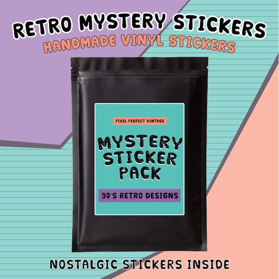 90s Kid Mystery Sticker Pack | Retro TV Shows | Nostalgic Cartoons | Surprise 90s Stickers | Vintage Pop Culture Gift | Retro Cartoon Decals