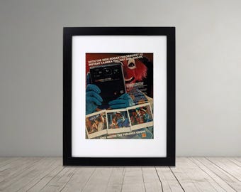 Vintage Kodak Instant Camera Framed Advertisement | Kodak Colorburst 50 Camera Ad | Retro Photography Decor | Vintage Camera Wall Art