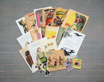 Children’s Book Paper Ephemera | Vintage Story Cuttings | Pages for Junk Journals & Art Projects