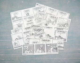 Vintage Garfield Comic Bookmark Set: 80s/90s Cartoon Trio