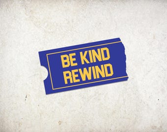 Retro "Be Kind Rewind" Magnet: 90s Movie Nostalgia
