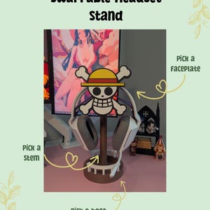 Straw Hat Jolly Roger Swappable Headset Stand
