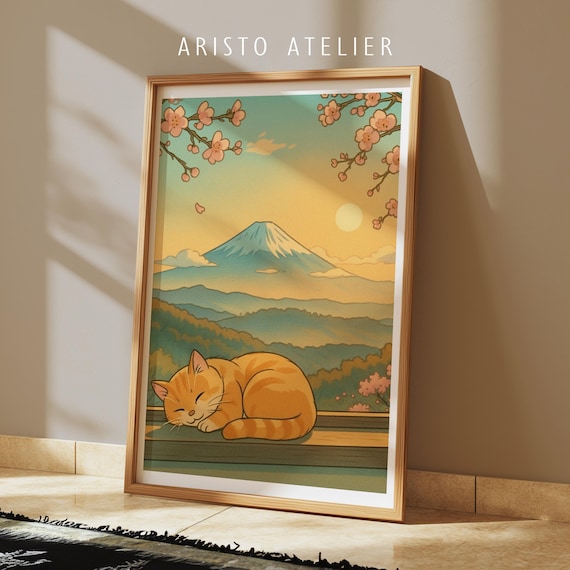 原画　ヨーロッパ風　猫の街　手描きイラスト　水彩　風景　街並み　猫　アナログ 猫風景画 写真集 世界の街猫 美しい街の風景 そこで暮らす猫