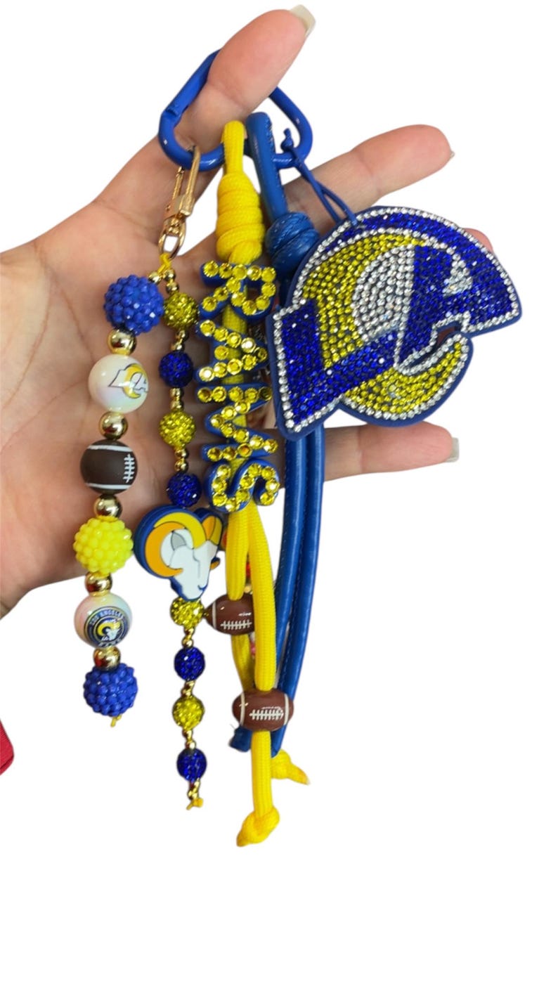 Rams Bag Charm Rhinestone Logo - Etsy