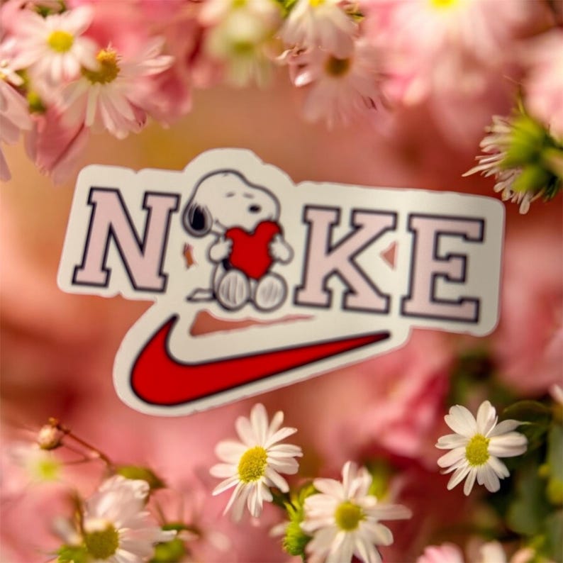 Snoopy Nike Sticker - Etsy