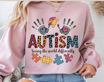 Autism Awareness Puzzle Pieces PNG: Colorful Neurodiversity Design (Digital Download)
