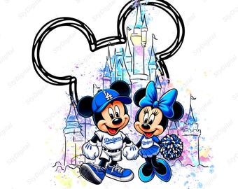 Mickey Minnie Dodgers Png, Disney Baseball Png, Los Angeles Dodgers Png, Mickey Baseball Png, Minnie Cheer Png, Disney Castle Png
