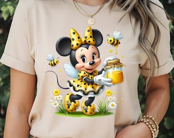 Süßer Minnie Mause Png, Honig Minnie, Kokett Schleife, Minnie T-Shirt Design, Mickey Mause Png, transparenter Hintergrund, digitaler Download