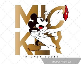 Mickey Mause Png, Mickey Mause Clipart, Cartoon Design, Mickey Mause Tshirt Design, High-Resolution, Transparent Background Instant Download
