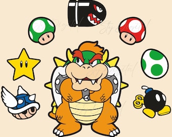 Bowser Png, Super Mario Png, Diseño especial para Bowser, Super Mario Bowser Png, Alta resolución, Fondo transparente, Descarga instantánea